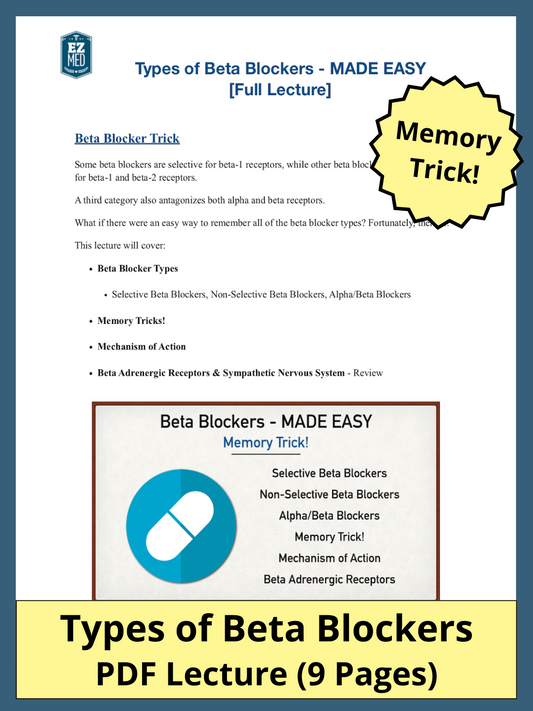 Types of Beta Blockers [PDF Lecture]