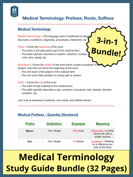 Medical Terminology [Study Guide Bundle]