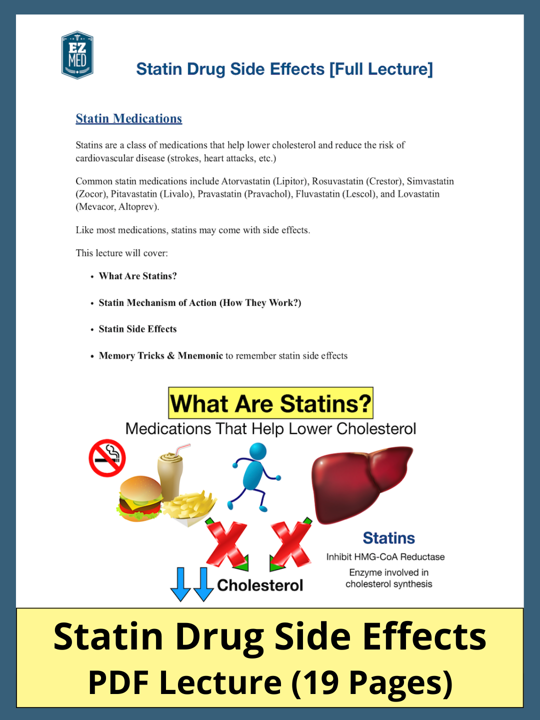 Statin Drug Side Effects [PDF Lecture]